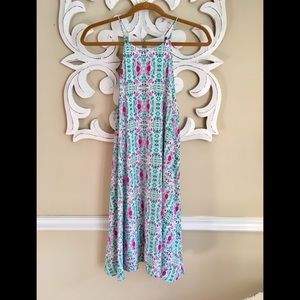 NWOT Shift Sundress Purple & Green (French Grey)